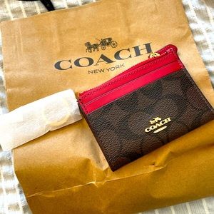 Coach Leather skinny ID case